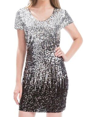 Maner Glitter Sequin Mini Dress Size S